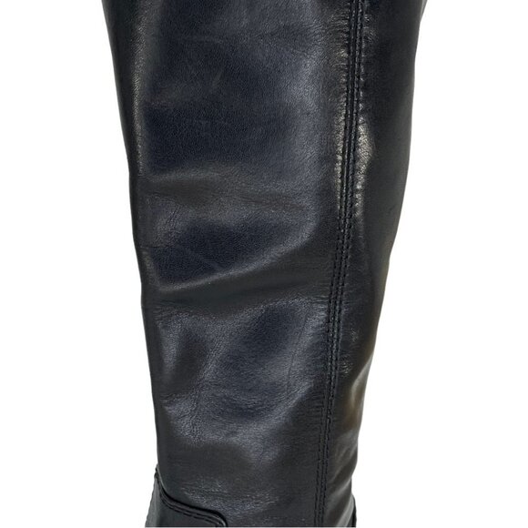 International Concepts Fawne Black Leather Knee High Womens Boots Size 5M - Picture 11 of 14